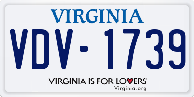 VA license plate VDV1739