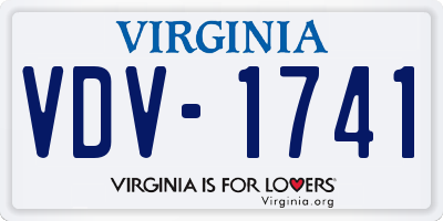 VA license plate VDV1741
