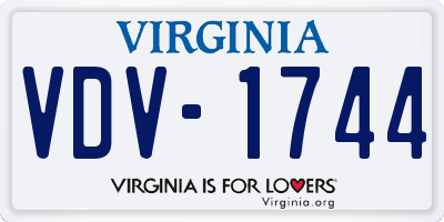VA license plate VDV1744