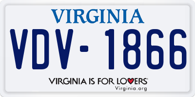 VA license plate VDV1866