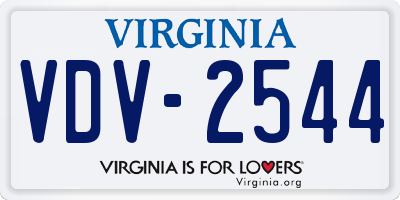 VA license plate VDV2544