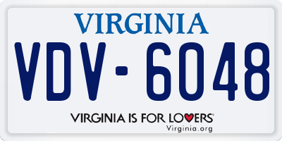 VA license plate VDV6048