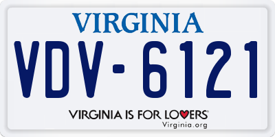 VA license plate VDV6121