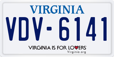 VA license plate VDV6141