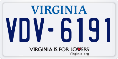 VA license plate VDV6191