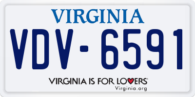 VA license plate VDV6591