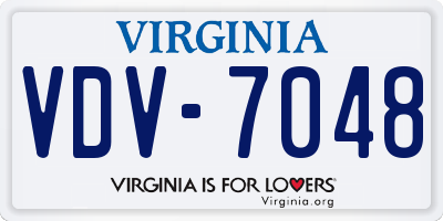 VA license plate VDV7048