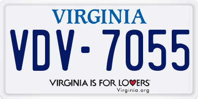 VA license plate VDV7055
