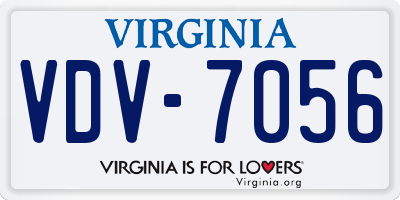 VA license plate VDV7056