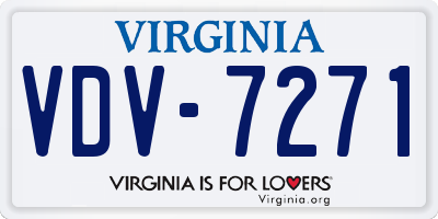 VA license plate VDV7271