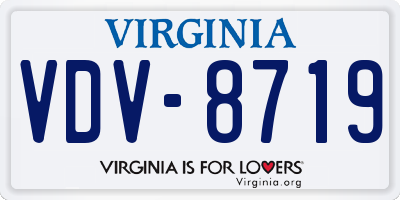 VA license plate VDV8719