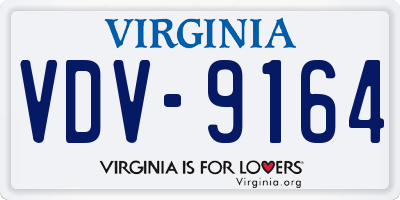 VA license plate VDV9164