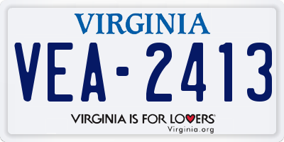VA license plate VEA2413