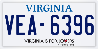 VA license plate VEA6396