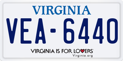 VA license plate VEA6440