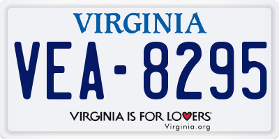 VA license plate VEA8295