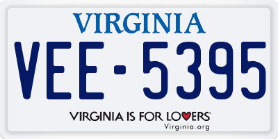 VA license plate VEE5395