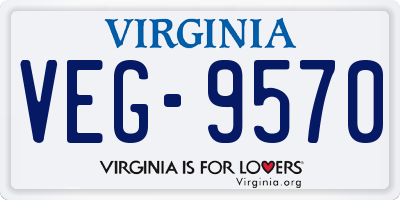 VA license plate VEG9570