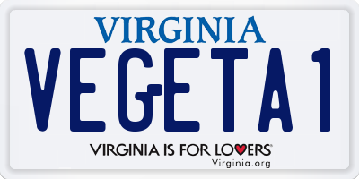 VA license plate VEGETA1