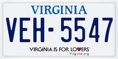 VA license plate VEH5547