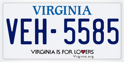 VA license plate VEH5585