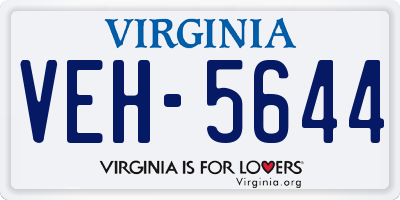 VA license plate VEH5644