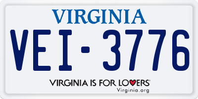 VA license plate VEI3776