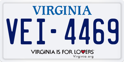 VA license plate VEI4469
