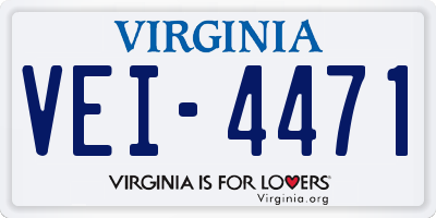 VA license plate VEI4471
