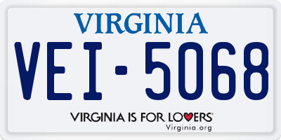 VA license plate VEI5068