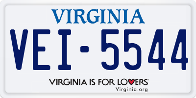VA license plate VEI5544