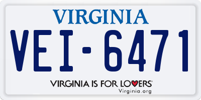 VA license plate VEI6471