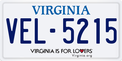 VA license plate VEL5215