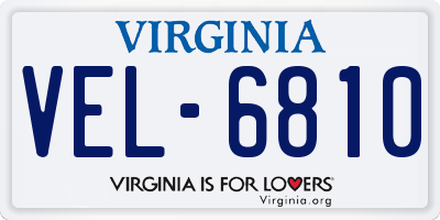 VA license plate VEL6810