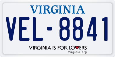 VA license plate VEL8841