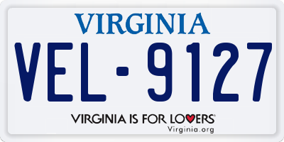 VA license plate VEL9127