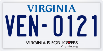 VA license plate VEN0121