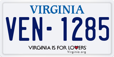 VA license plate VEN1285