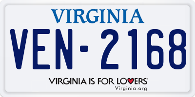 VA license plate VEN2168