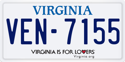 VA license plate VEN7155