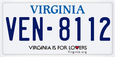 VA license plate VEN8112