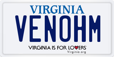 VA license plate VENOHM