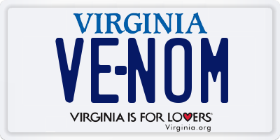 VA license plate VENOM