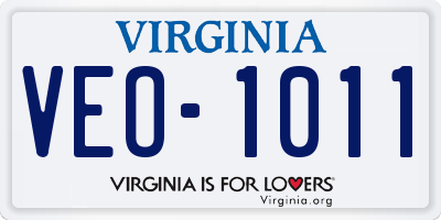 VA license plate VEO1011