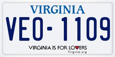 VA license plate VEO1109