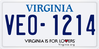 VA license plate VEO1214