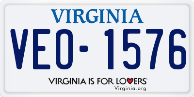 VA license plate VEO1576