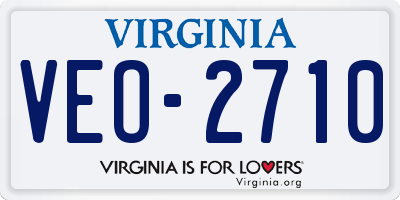 VA license plate VEO2710