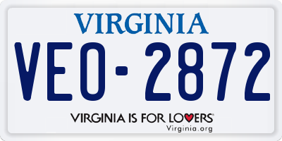 VA license plate VEO2872