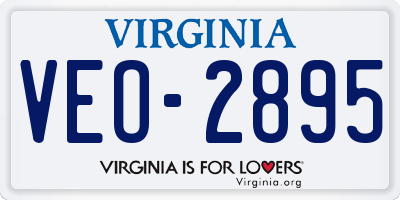 VA license plate VEO2895